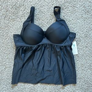NWT black underwire tankini bathing suit top